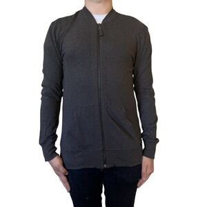 Hanro Switzerland Zip Cardigan Sweater‎ Gray Cotton Smart Casual Minimalism M